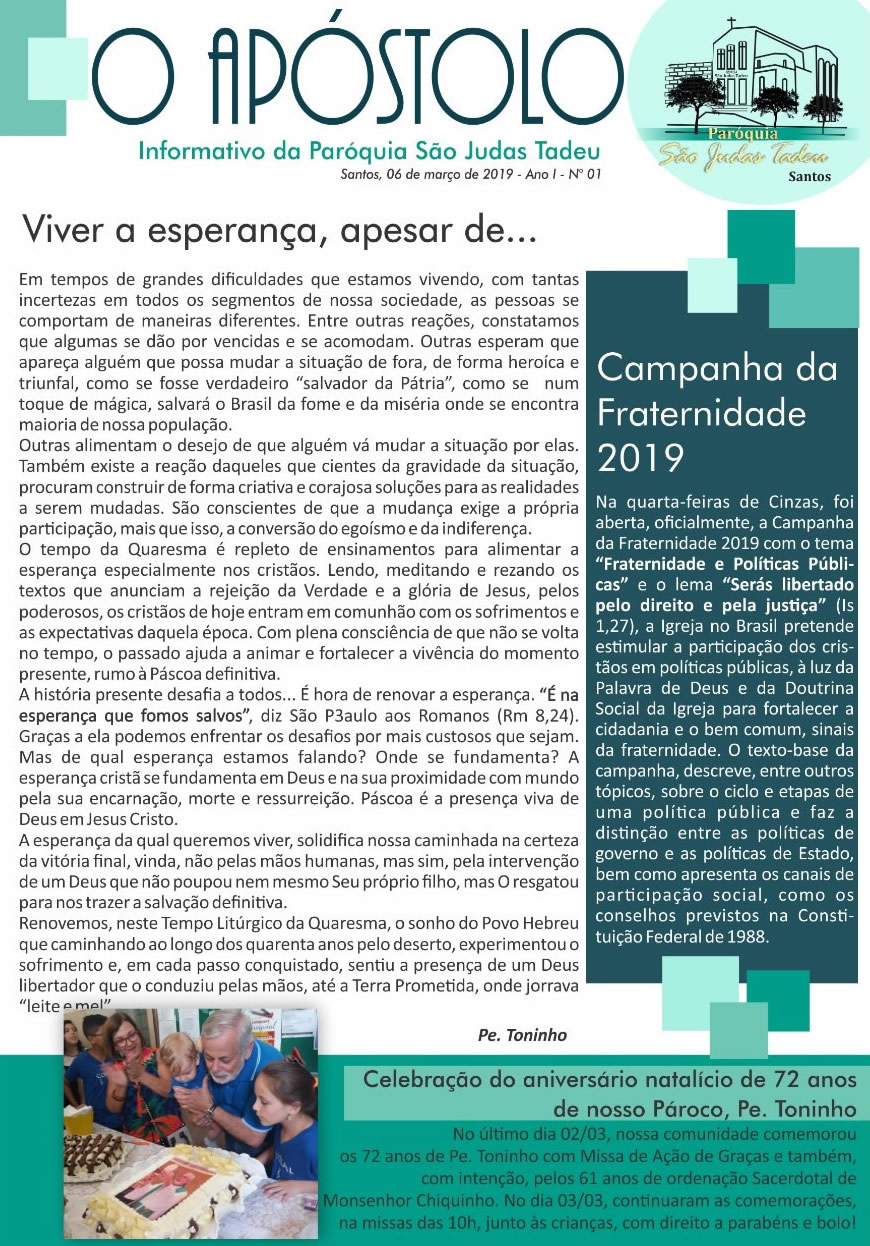 INFORMATIVO MENSAL MARCO 2019