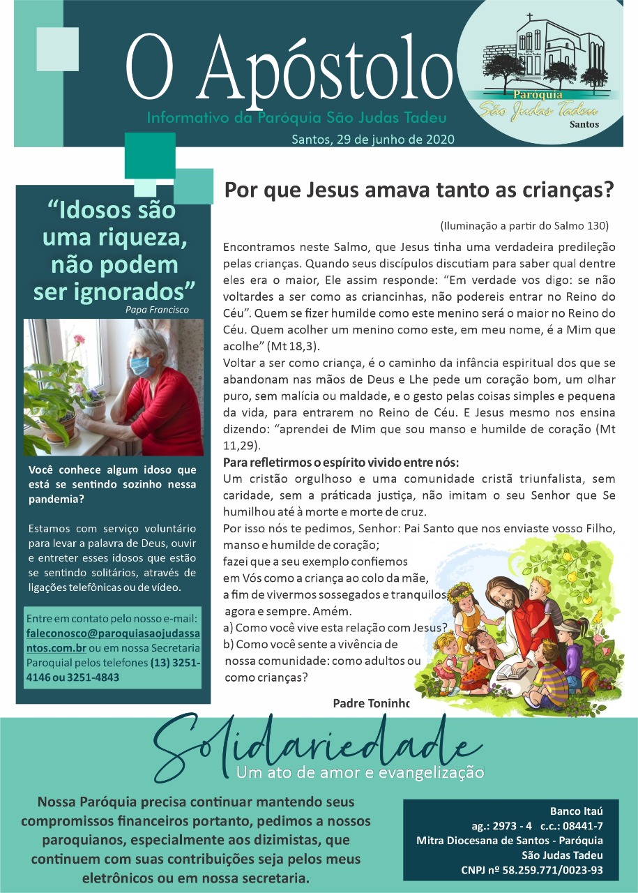 O APOSTOLO SANTOS 30 JUNHO 2020